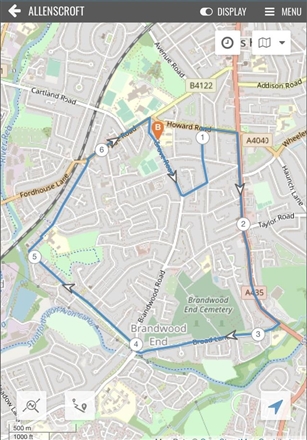 Colmore Junior School playground, Grove Road entrance - 4 Mile Club Run - Allenscroft route